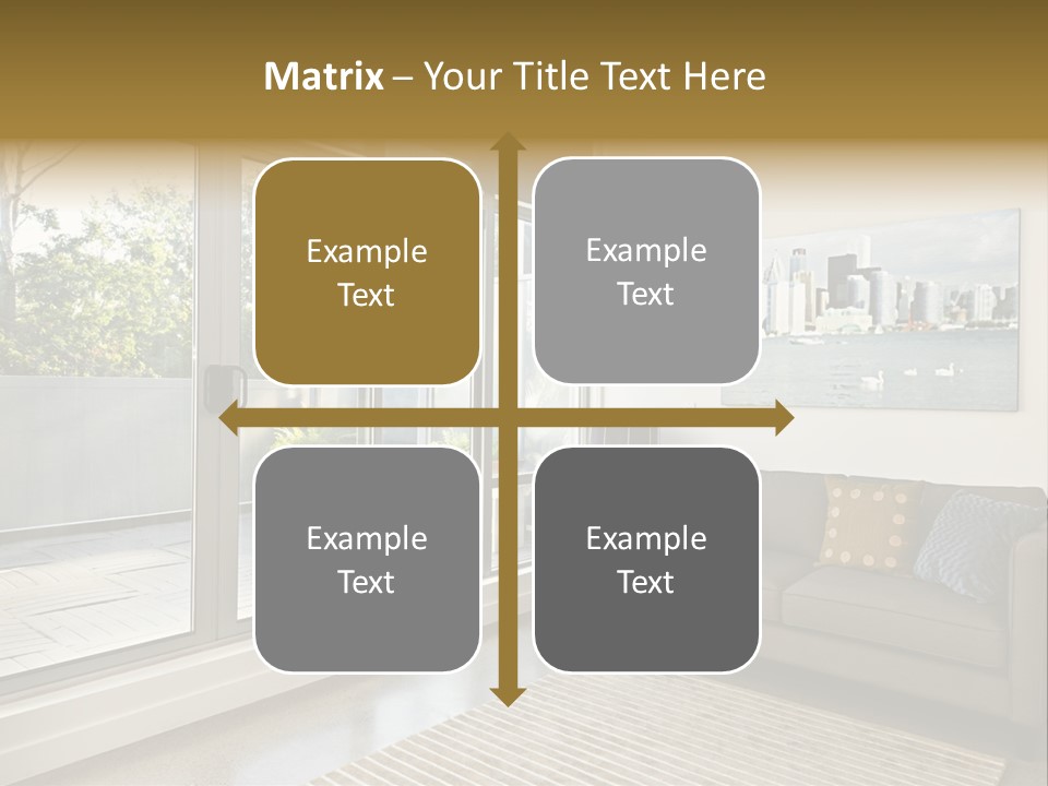 Apartment Decorated Trendy PowerPoint Template