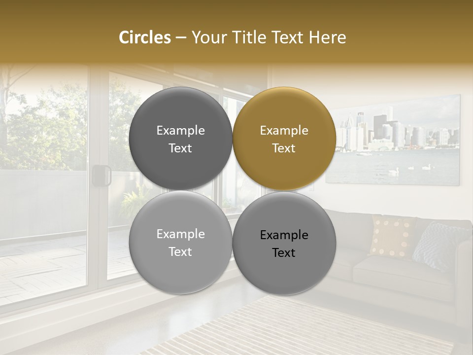 Apartment Decorated Trendy PowerPoint Template