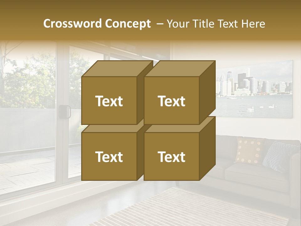 Apartment Decorated Trendy PowerPoint Template