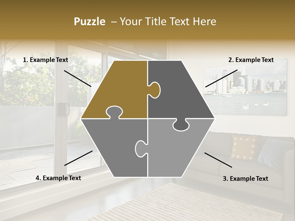 Apartment Decorated Trendy PowerPoint Template