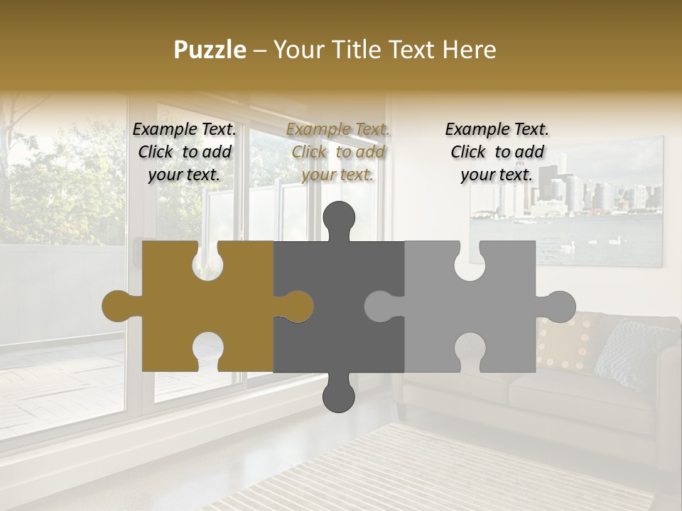 Apartment Decorated Trendy PowerPoint Template