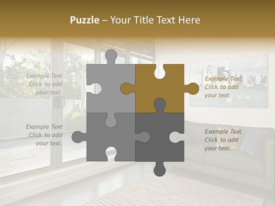 Apartment Decorated Trendy PowerPoint Template