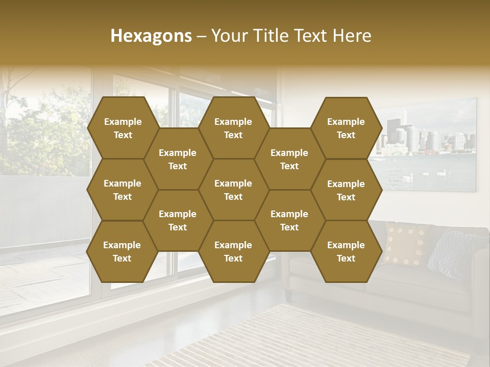 Apartment Decorated Trendy PowerPoint Template