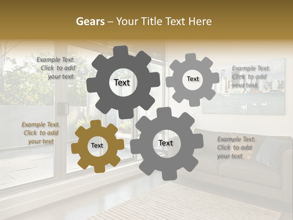 Apartment Decorated Trendy PowerPoint Template