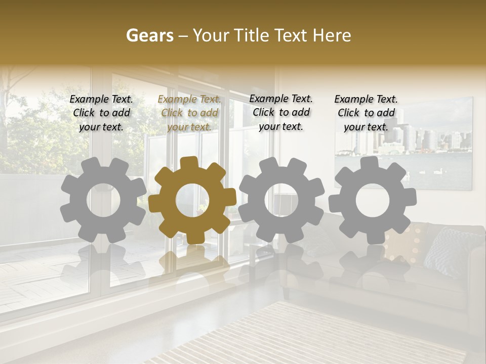 Apartment Decorated Trendy PowerPoint Template