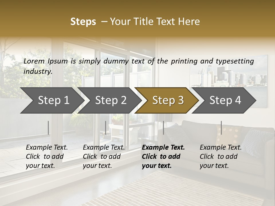 Apartment Decorated Trendy PowerPoint Template