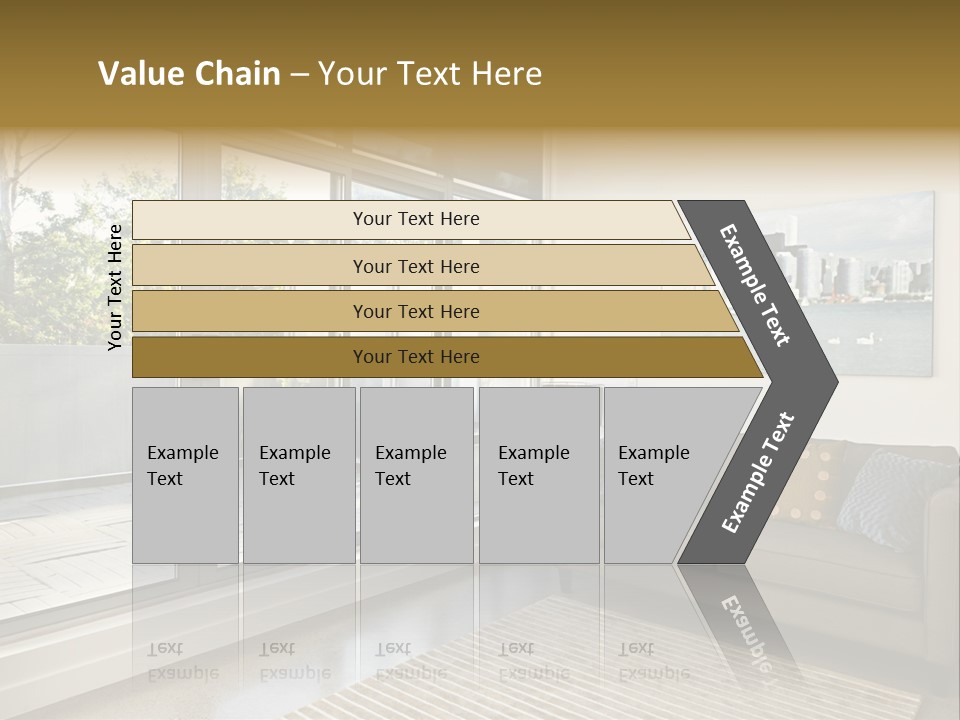 Apartment Decorated Trendy PowerPoint Template