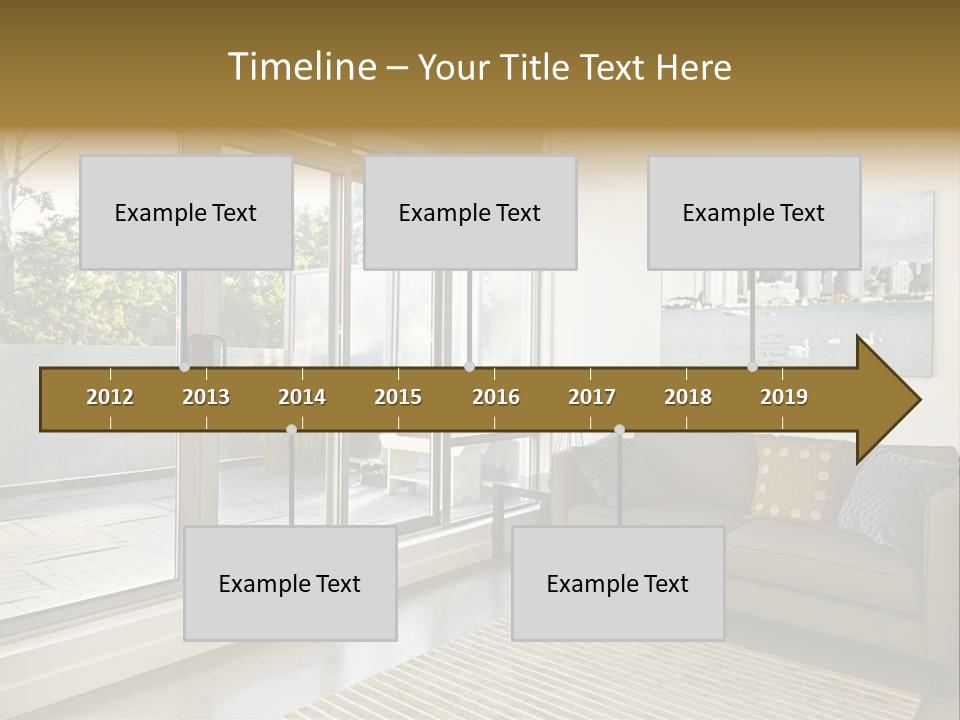 Apartment Decorated Trendy PowerPoint Template