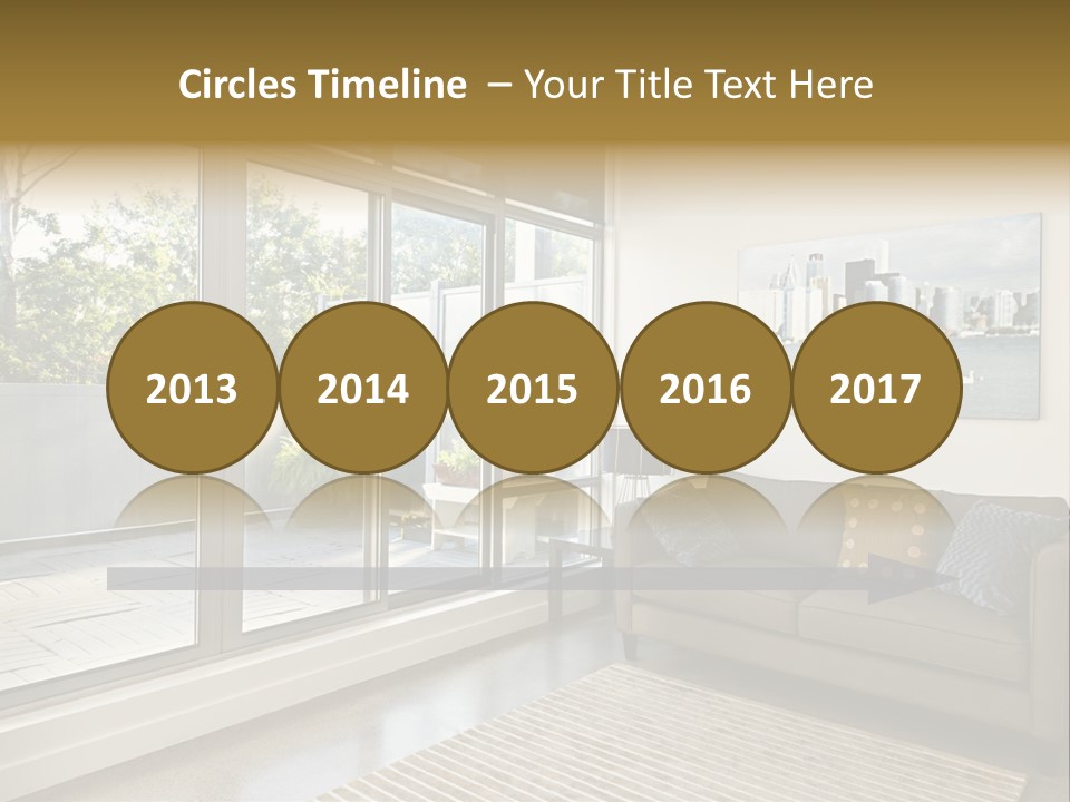 Apartment Decorated Trendy PowerPoint Template