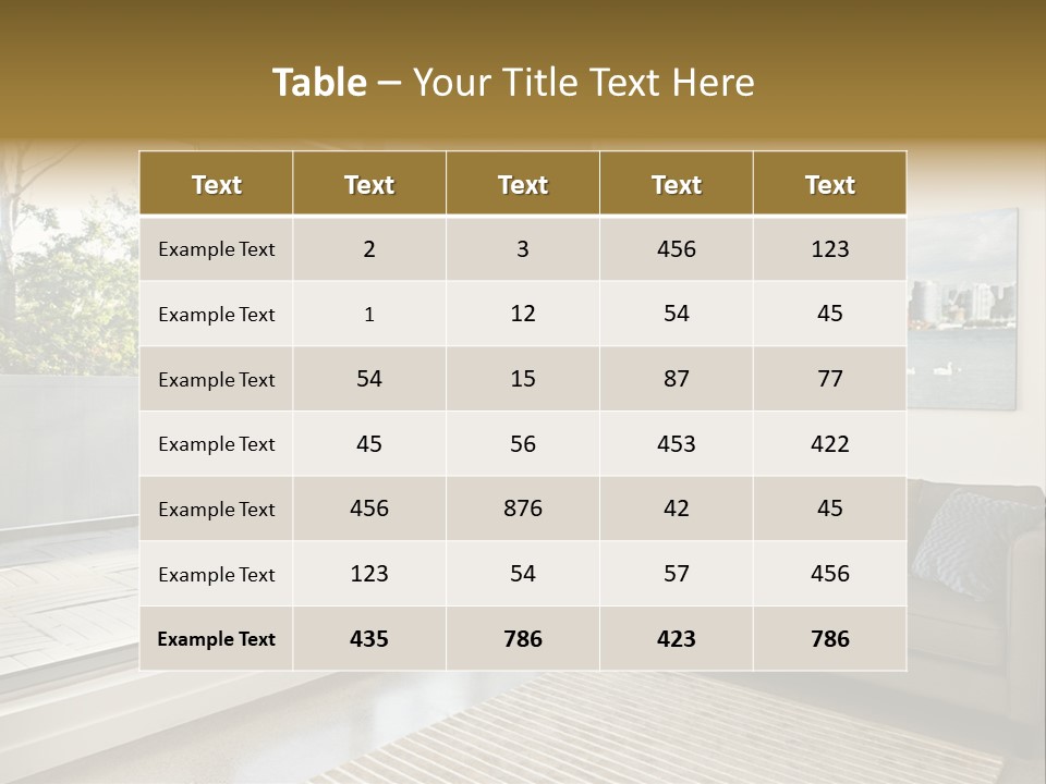 Apartment Decorated Trendy PowerPoint Template