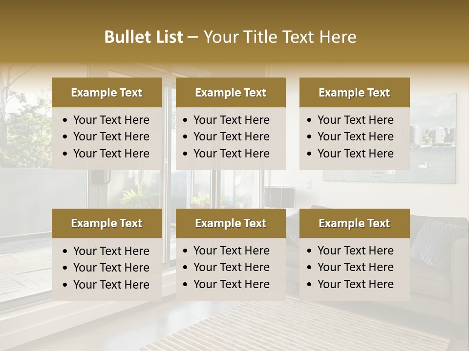 Apartment Decorated Trendy PowerPoint Template