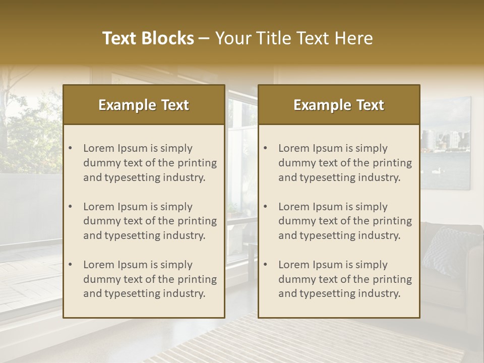 Apartment Decorated Trendy PowerPoint Template