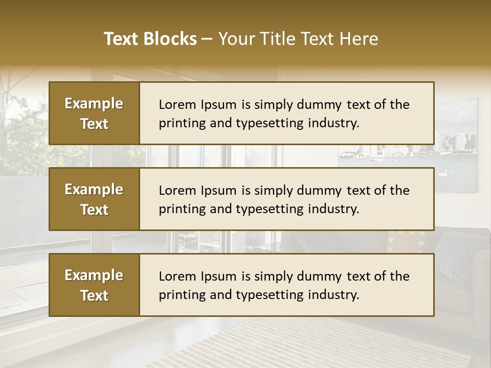 Apartment Decorated Trendy PowerPoint Template