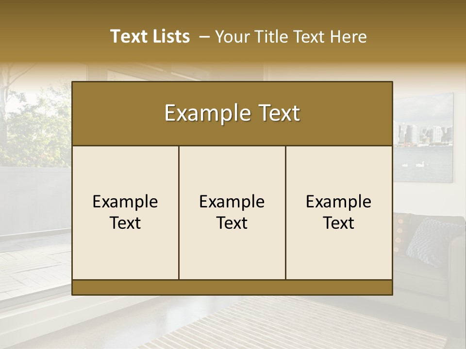 Apartment Decorated Trendy PowerPoint Template