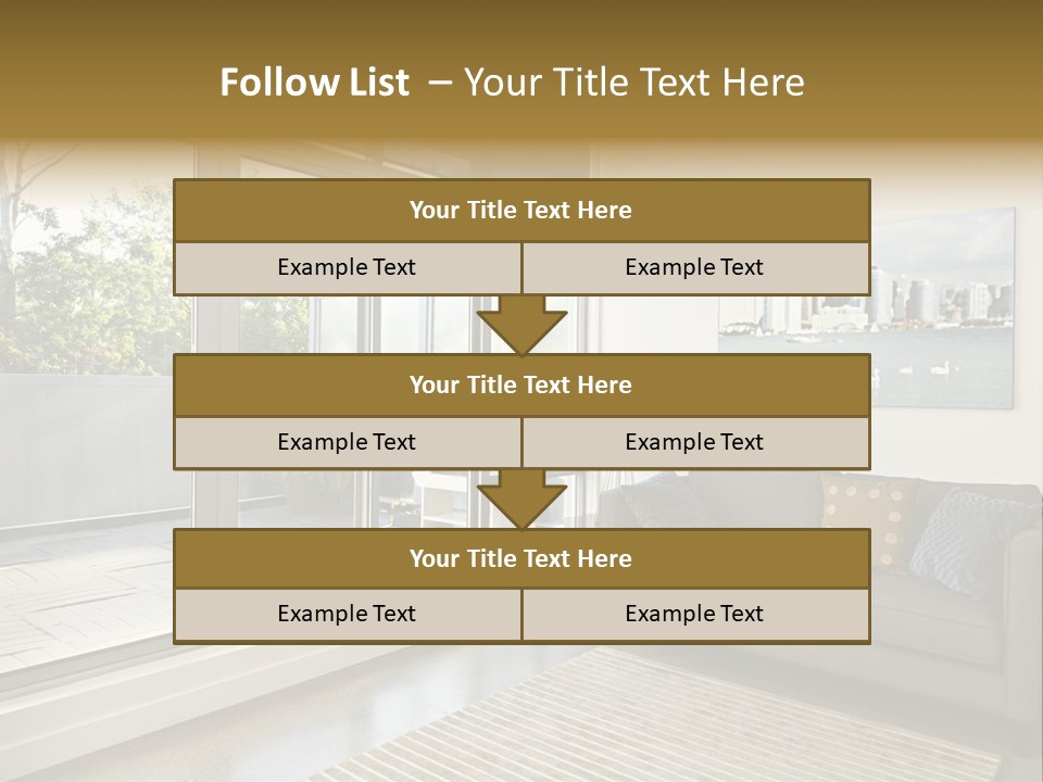 Apartment Decorated Trendy PowerPoint Template