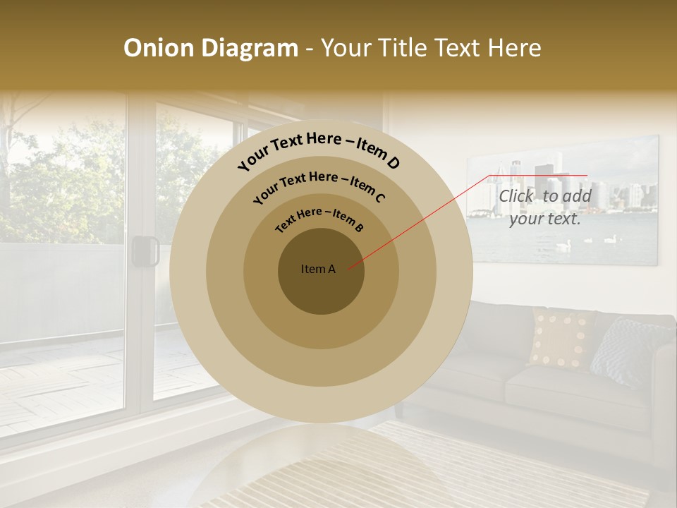 Apartment Decorated Trendy PowerPoint Template