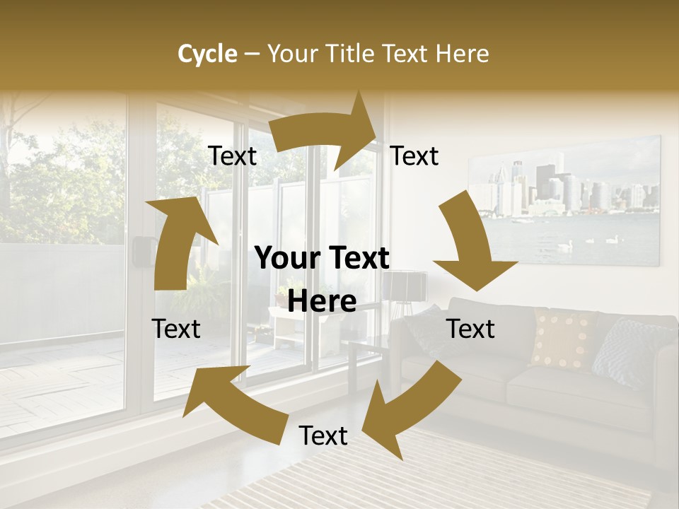 Apartment Decorated Trendy PowerPoint Template