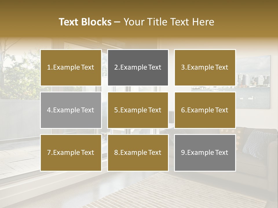 Apartment Decorated Trendy PowerPoint Template