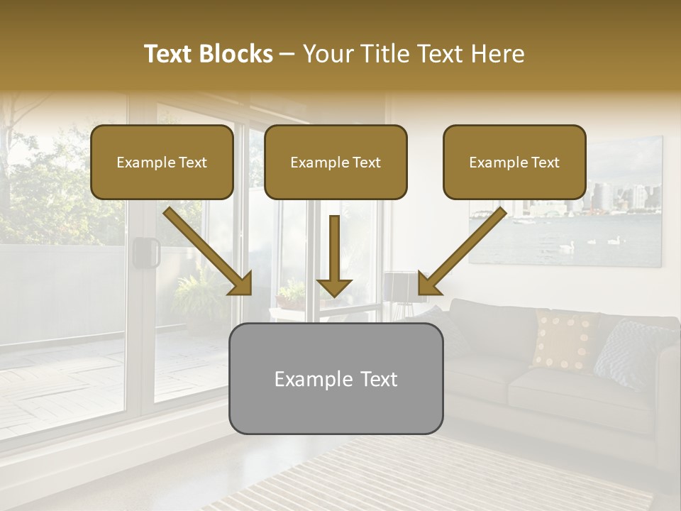 Apartment Decorated Trendy PowerPoint Template