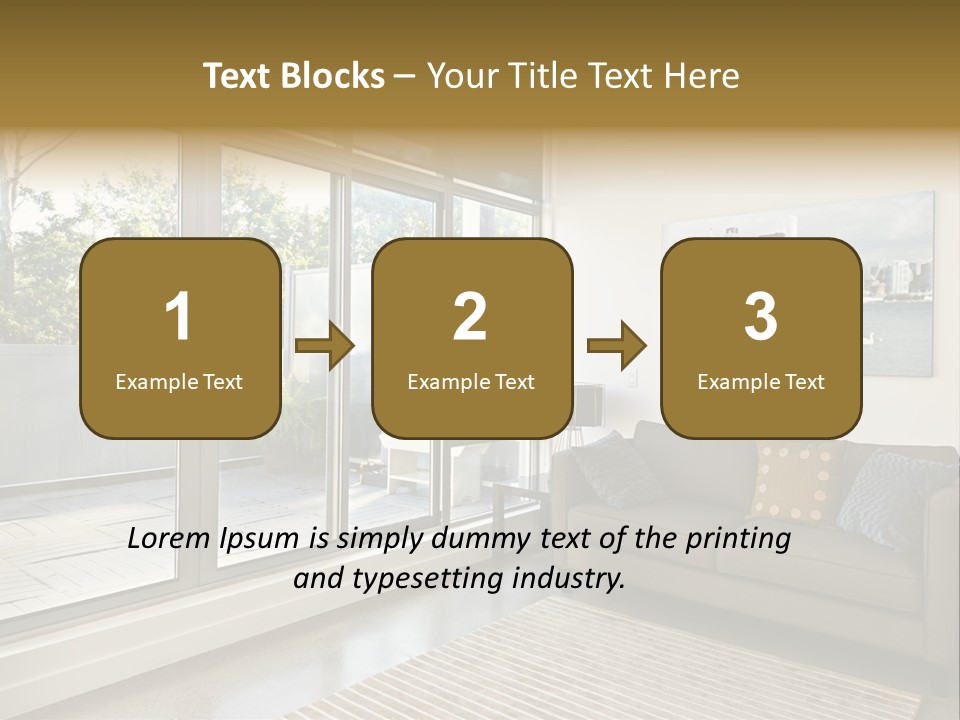 Apartment Decorated Trendy PowerPoint Template