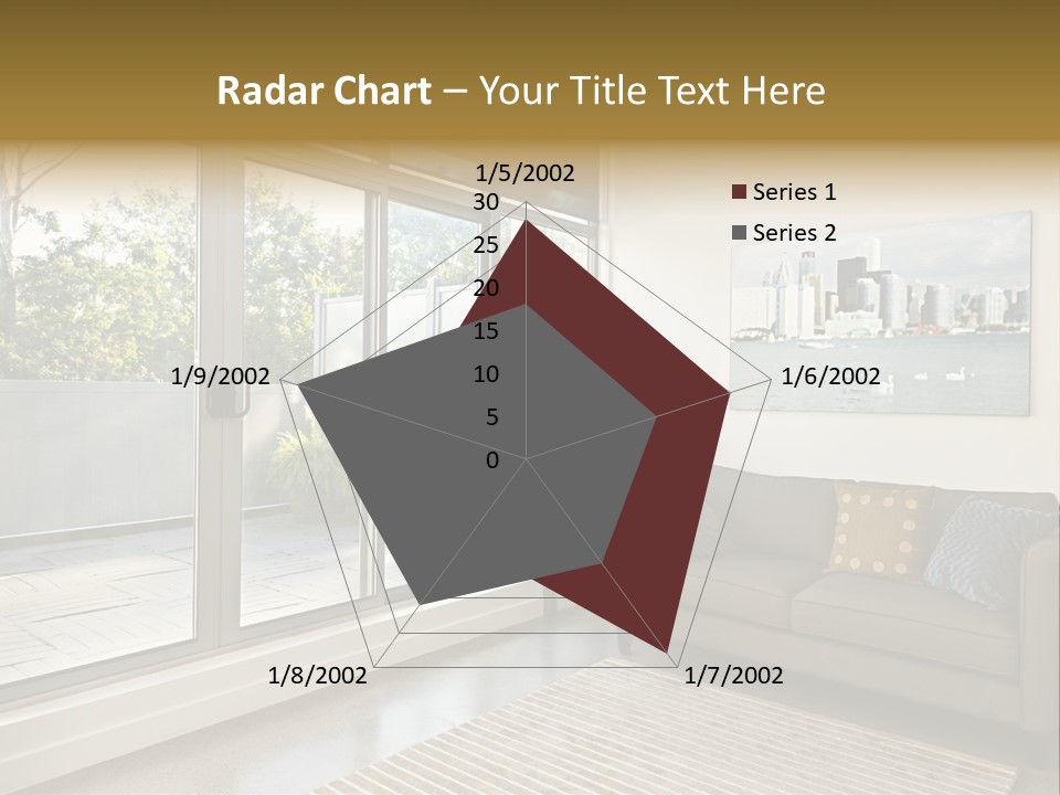 Apartment Decorated Trendy PowerPoint Template