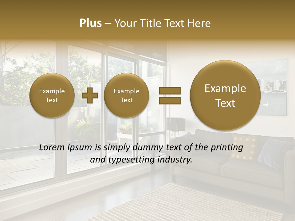 Apartment Decorated Trendy PowerPoint Template