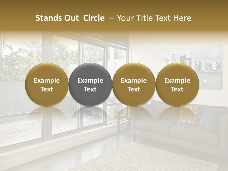 Apartment Decorated Trendy PowerPoint Template