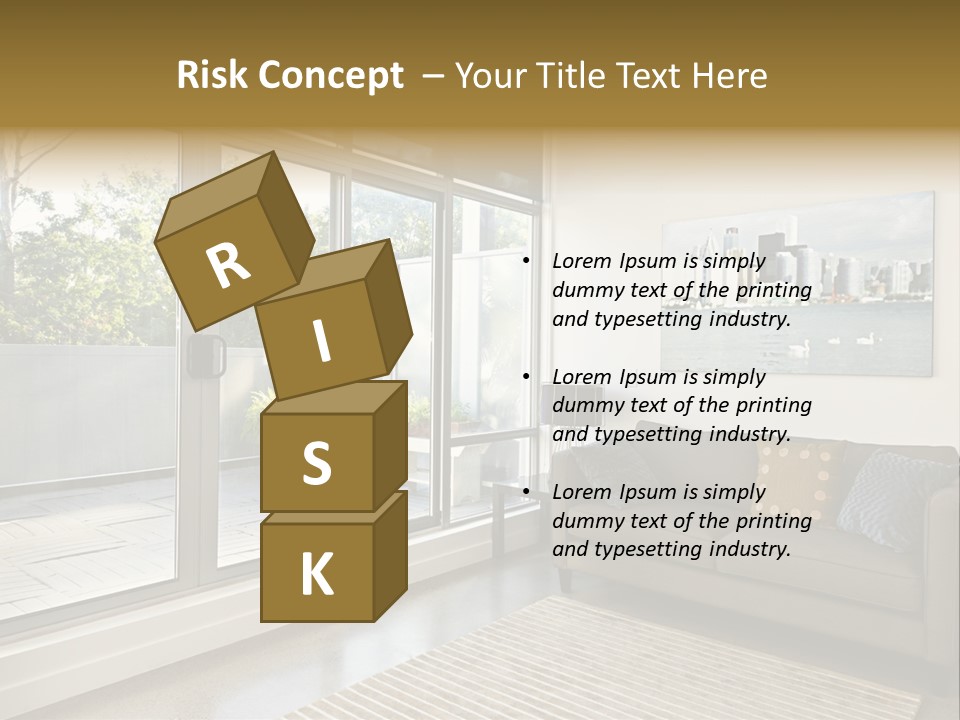 Apartment Decorated Trendy PowerPoint Template