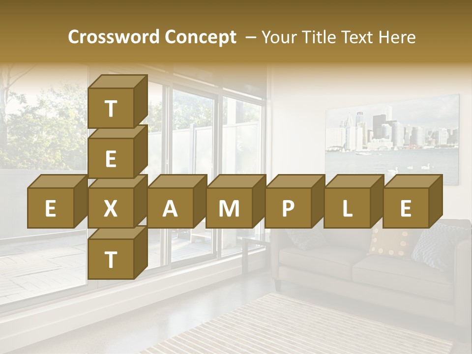 Apartment Decorated Trendy PowerPoint Template