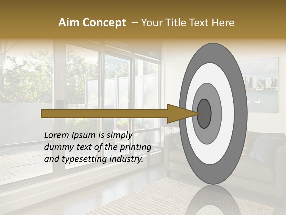 Apartment Decorated Trendy PowerPoint Template