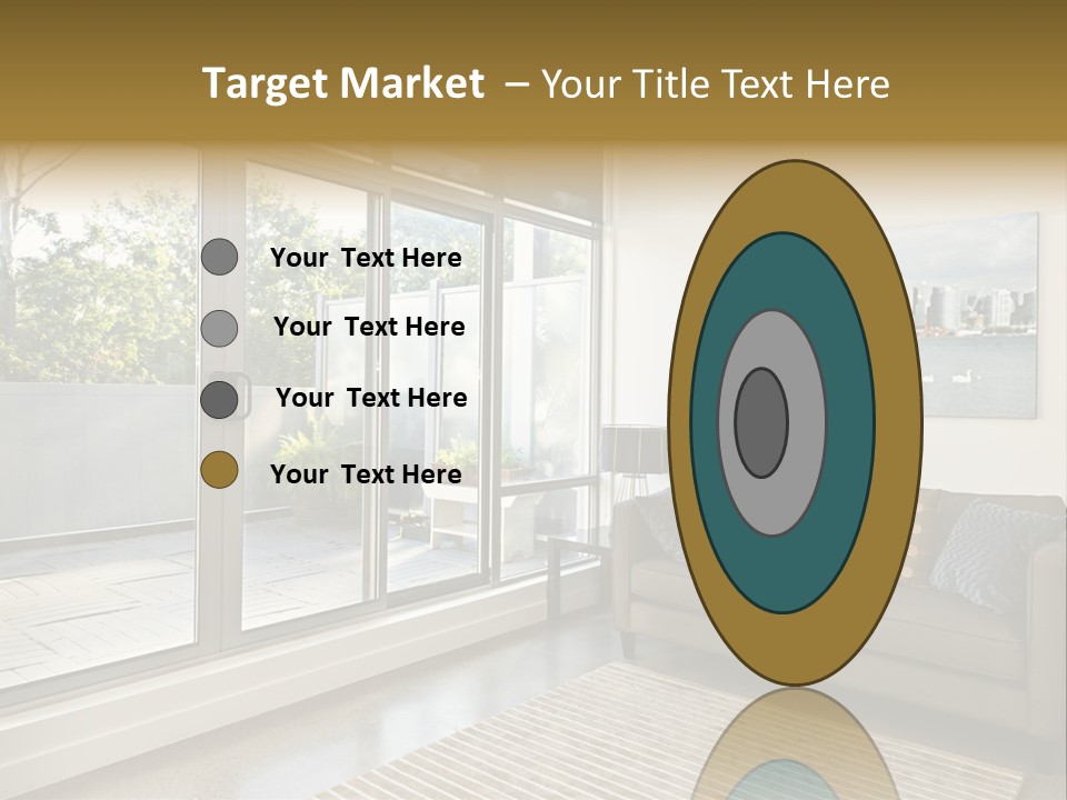 Apartment Decorated Trendy PowerPoint Template