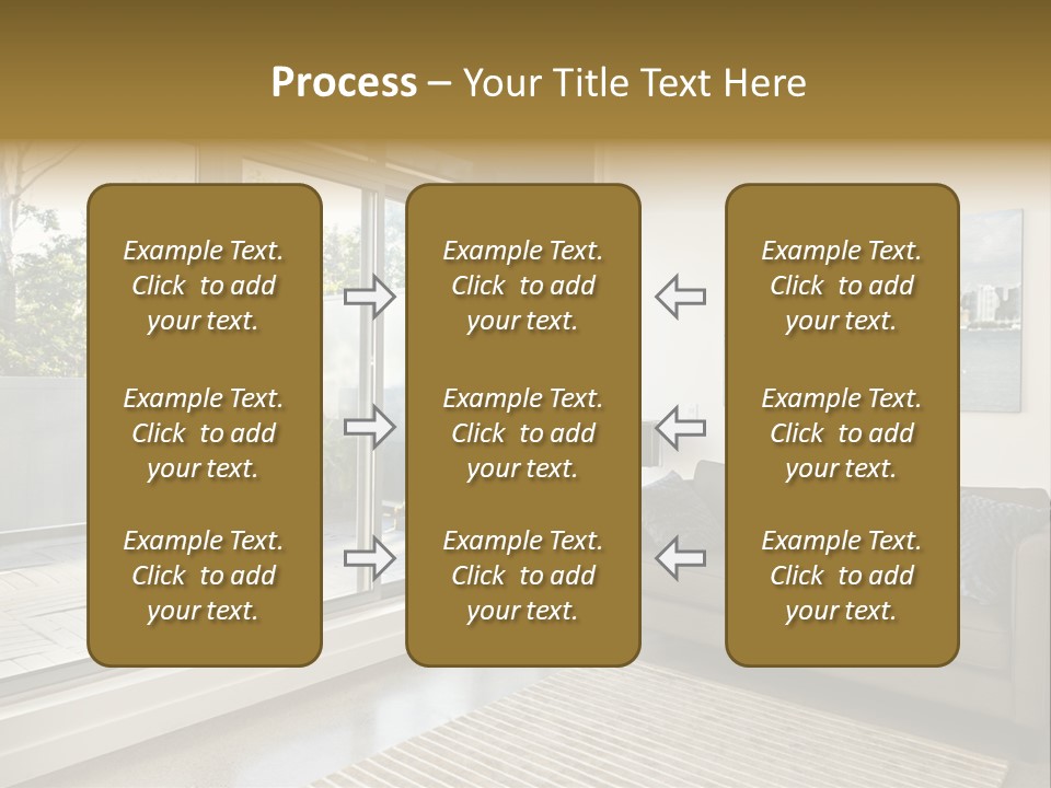 Apartment Decorated Trendy PowerPoint Template