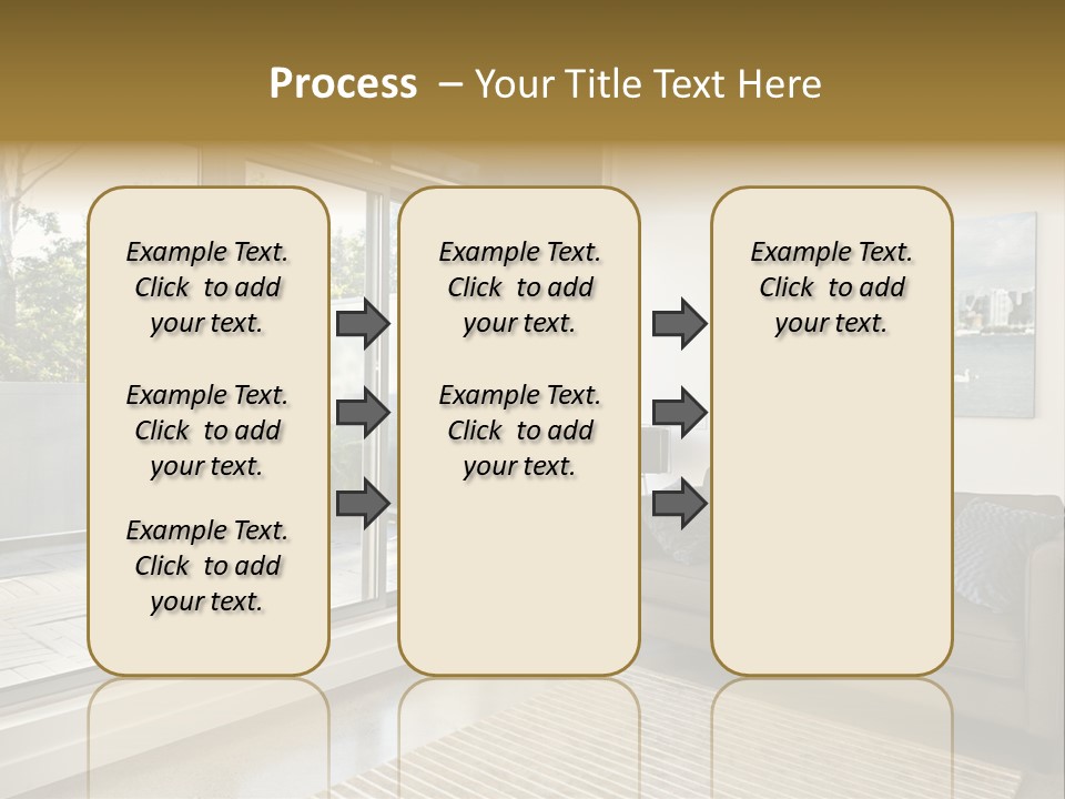 Apartment Decorated Trendy PowerPoint Template