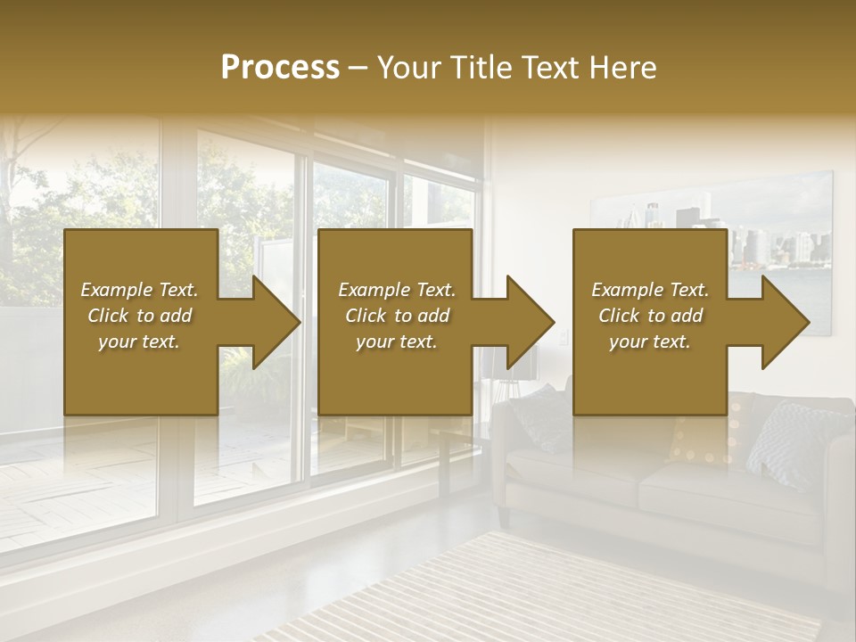 Apartment Decorated Trendy PowerPoint Template
