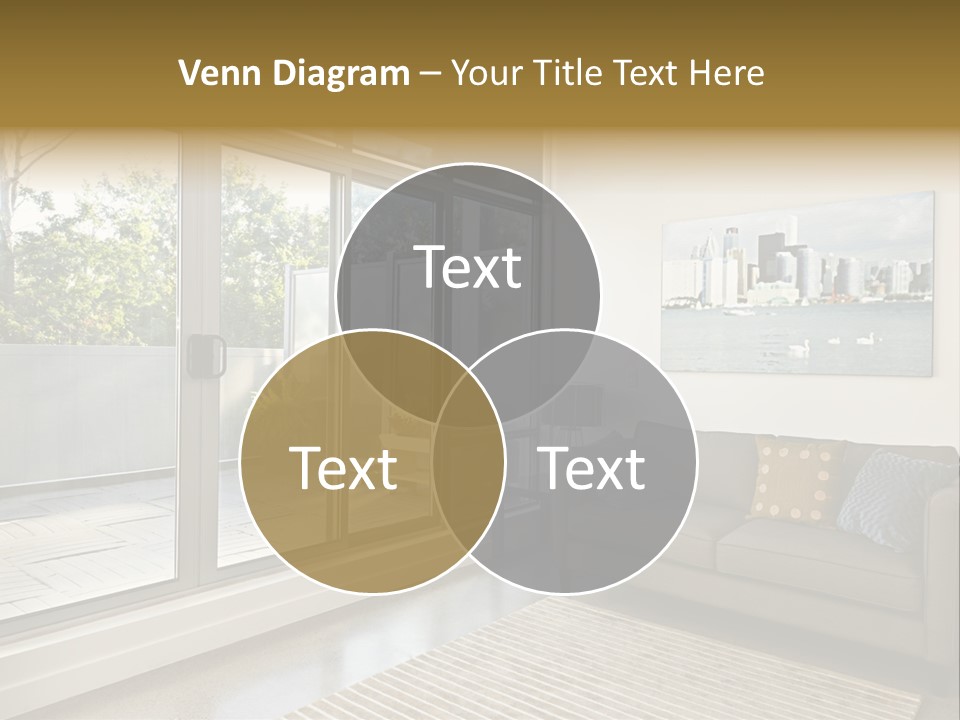 Apartment Decorated Trendy PowerPoint Template
