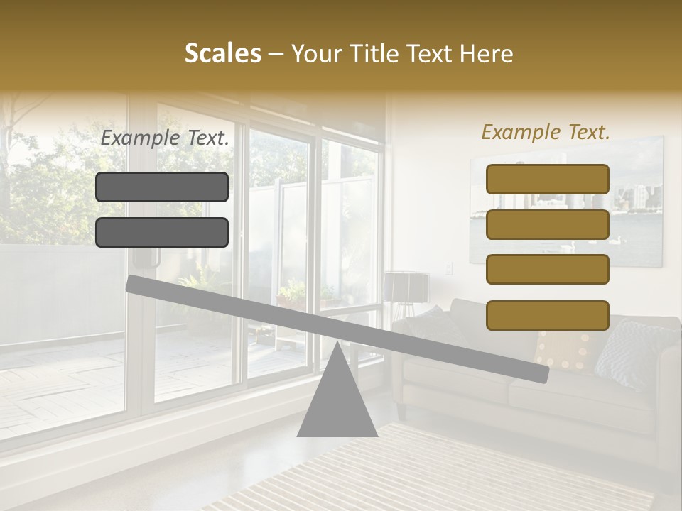 Apartment Decorated Trendy PowerPoint Template