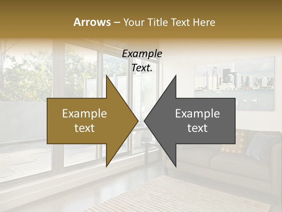 Apartment Decorated Trendy PowerPoint Template