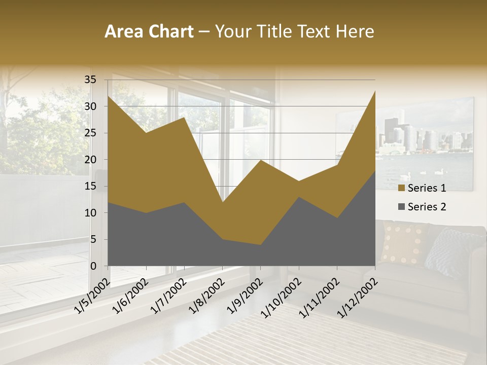 Apartment Decorated Trendy PowerPoint Template