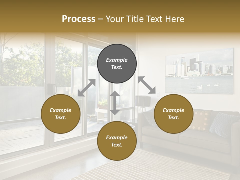 Apartment Decorated Trendy PowerPoint Template