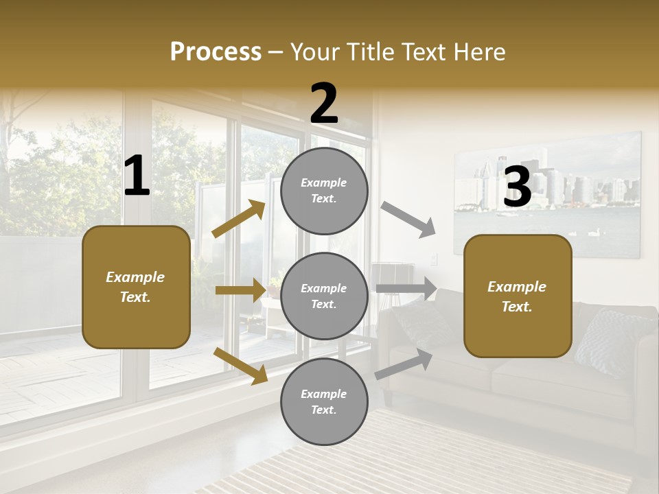Apartment Decorated Trendy PowerPoint Template