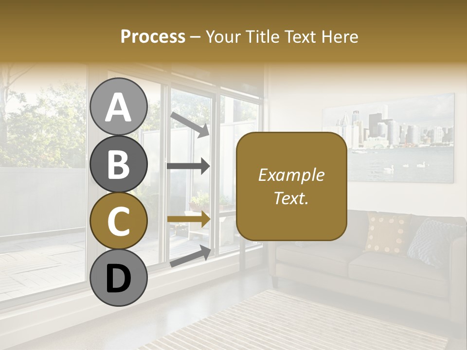 Apartment Decorated Trendy PowerPoint Template