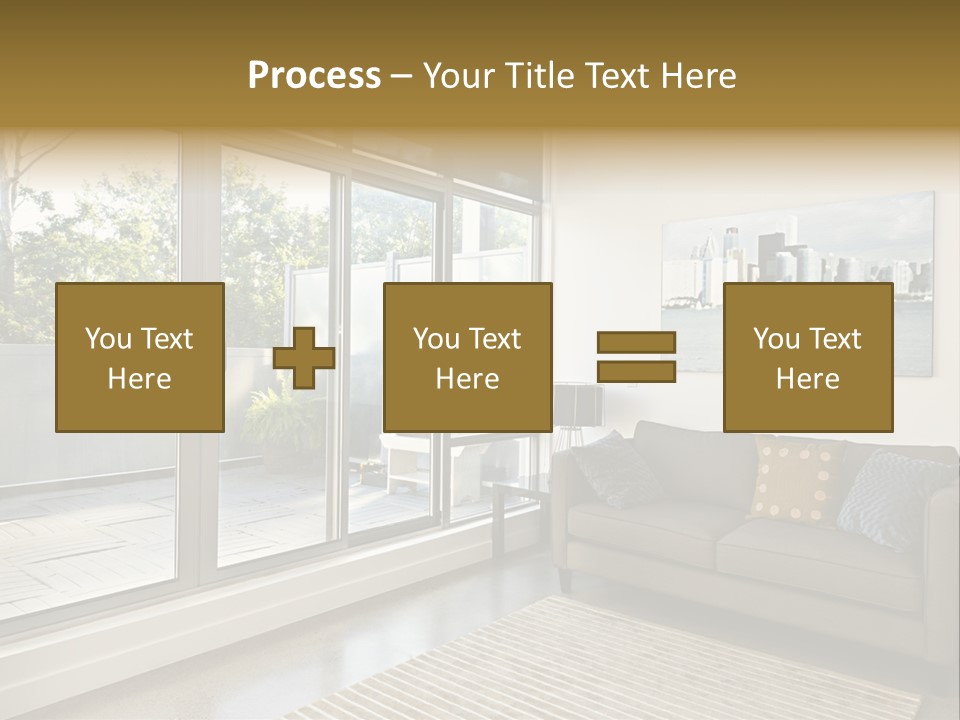 Apartment Decorated Trendy PowerPoint Template
