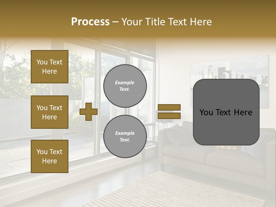 Apartment Decorated Trendy PowerPoint Template