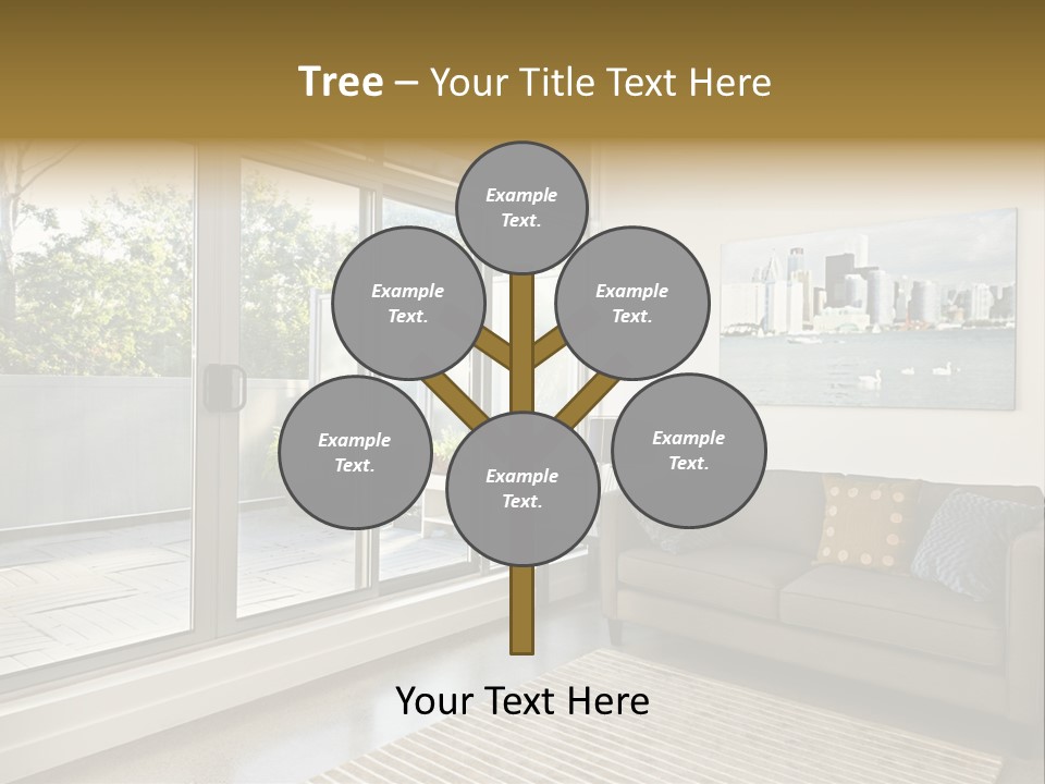 Apartment Decorated Trendy PowerPoint Template