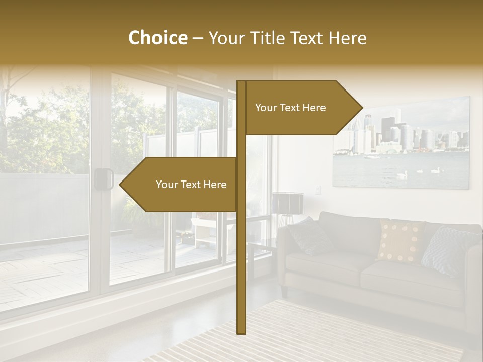 Apartment Decorated Trendy PowerPoint Template