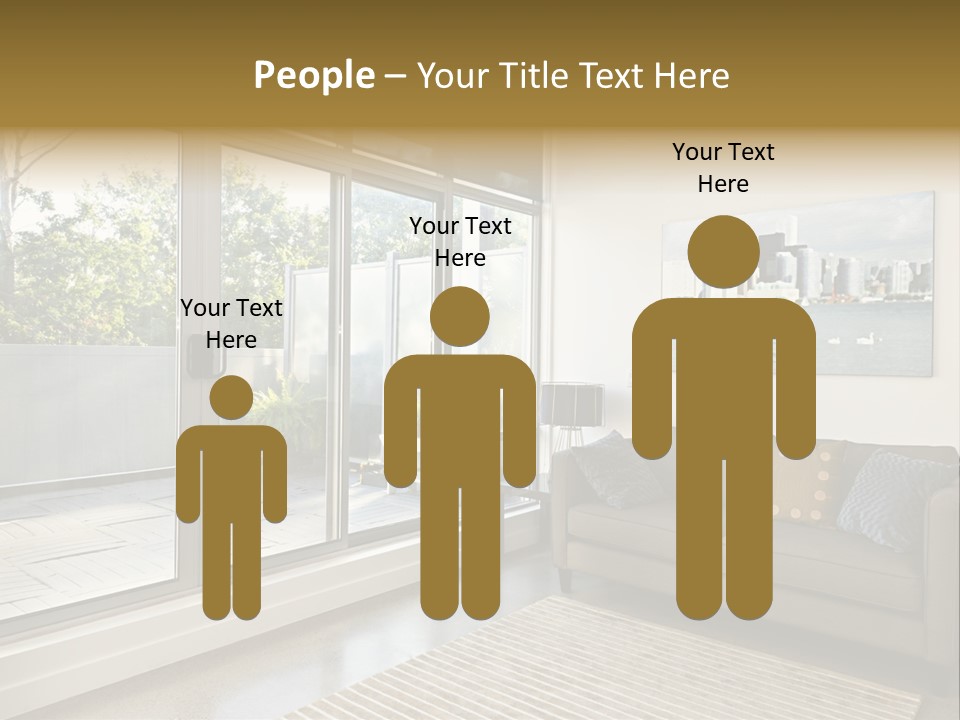 Apartment Decorated Trendy PowerPoint Template