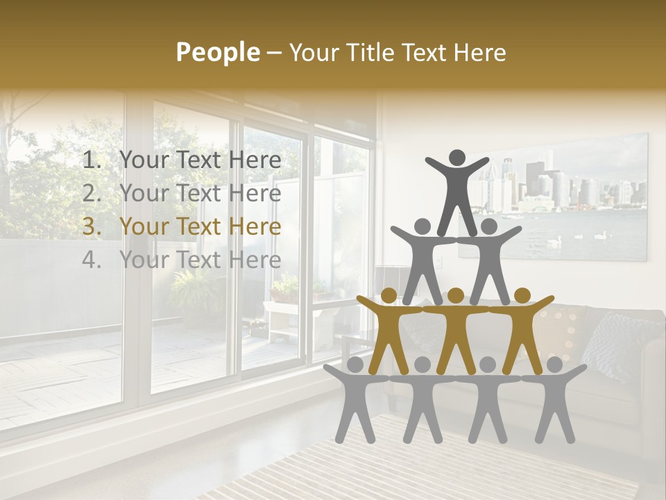 Apartment Decorated Trendy PowerPoint Template
