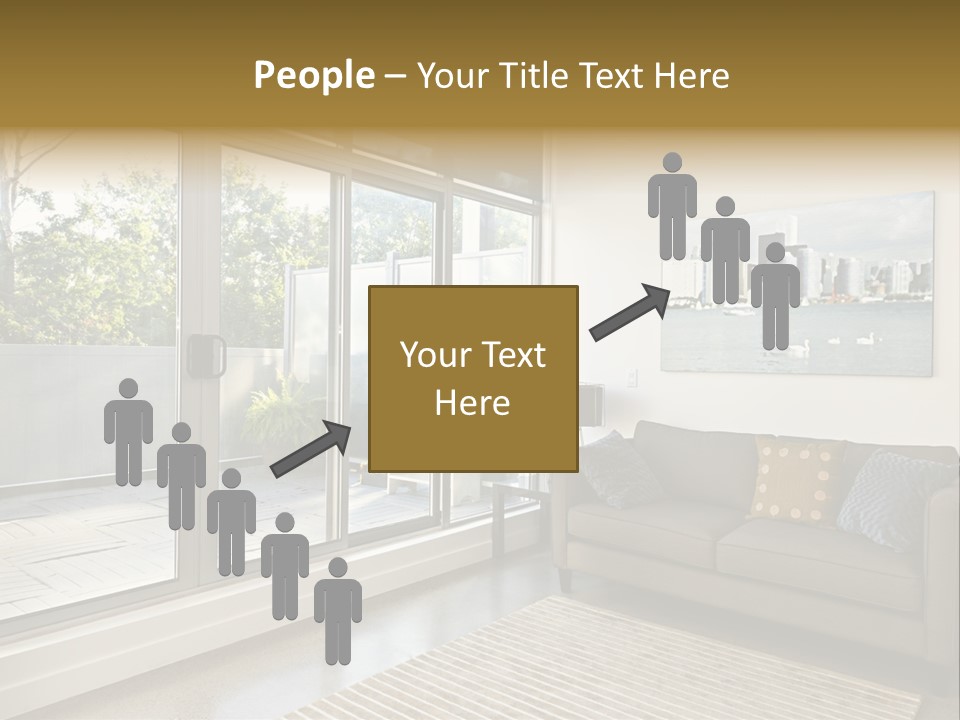 Apartment Decorated Trendy PowerPoint Template