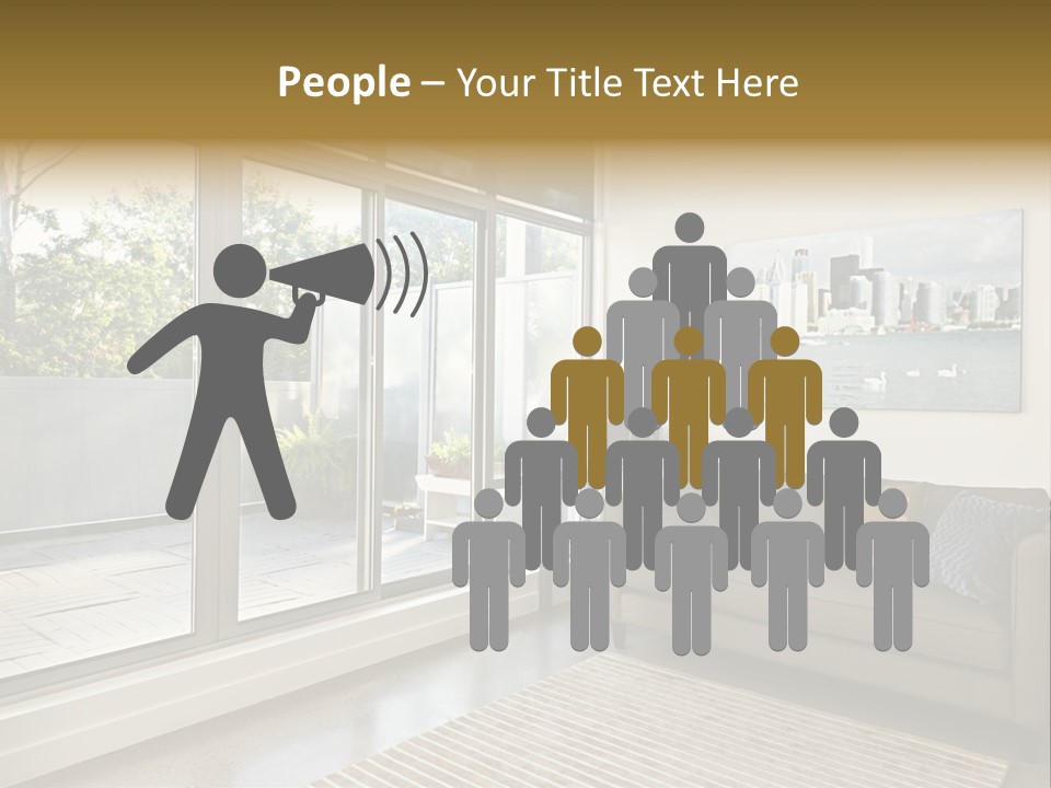 Apartment Decorated Trendy PowerPoint Template