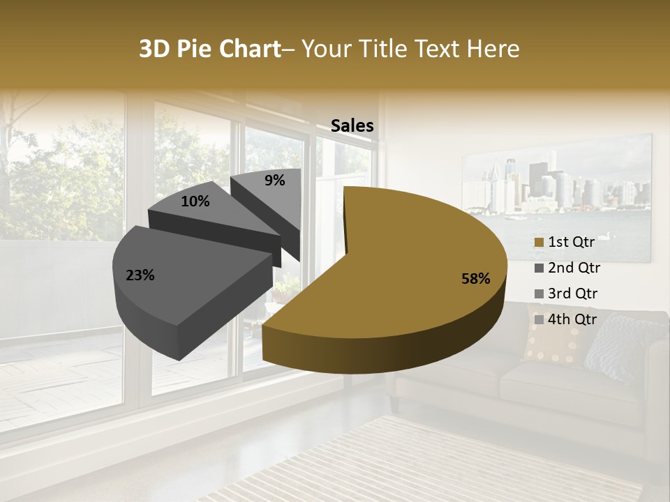 Apartment Decorated Trendy PowerPoint Template
